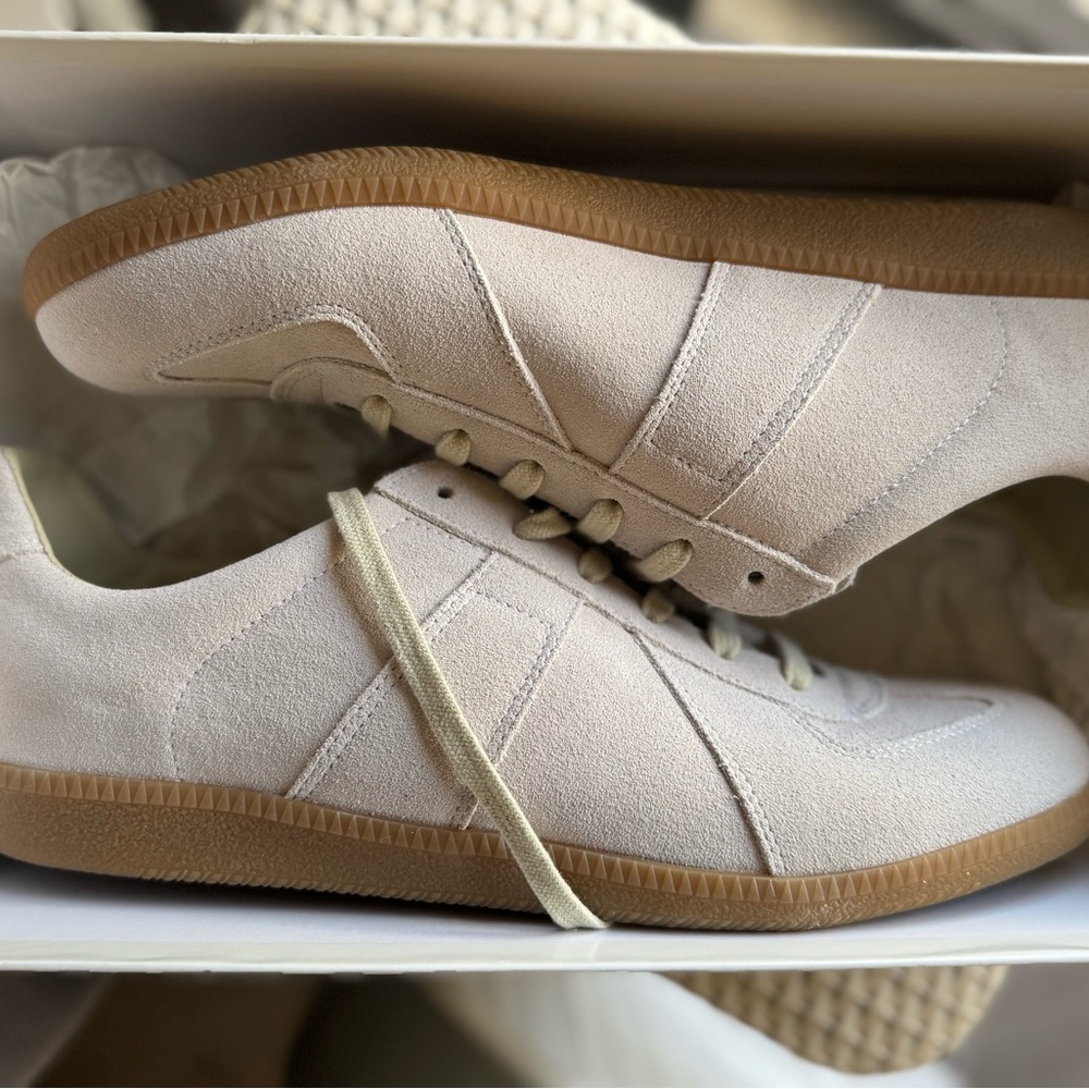 Maison Margiela white Suede shoes